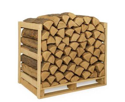 Bois de chauffage – 2,5 stères 30 cm – Caisse à bûches en chêne ultra sec