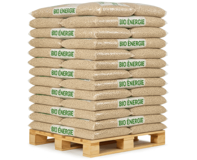 Pellets de granulés Bio Énergie – Palette de 66 sacs de 15 kg