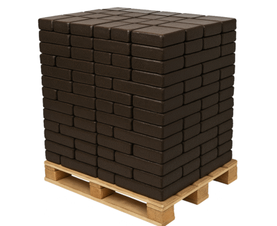 Briquettes de lignite – Palette complète – 96 paquets de 10 kg (960 kg)